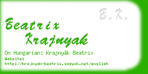 beatrix krajnyak business card